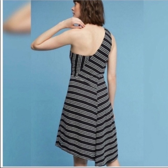 Anthropologie Maeve Moka One Shoulder Knit Dress - Picture 2 of 16